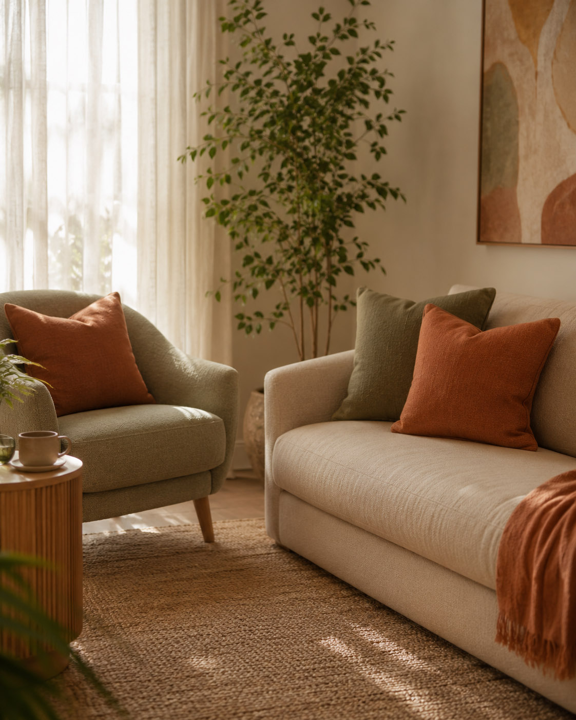 A warm, welcoming counselling room
